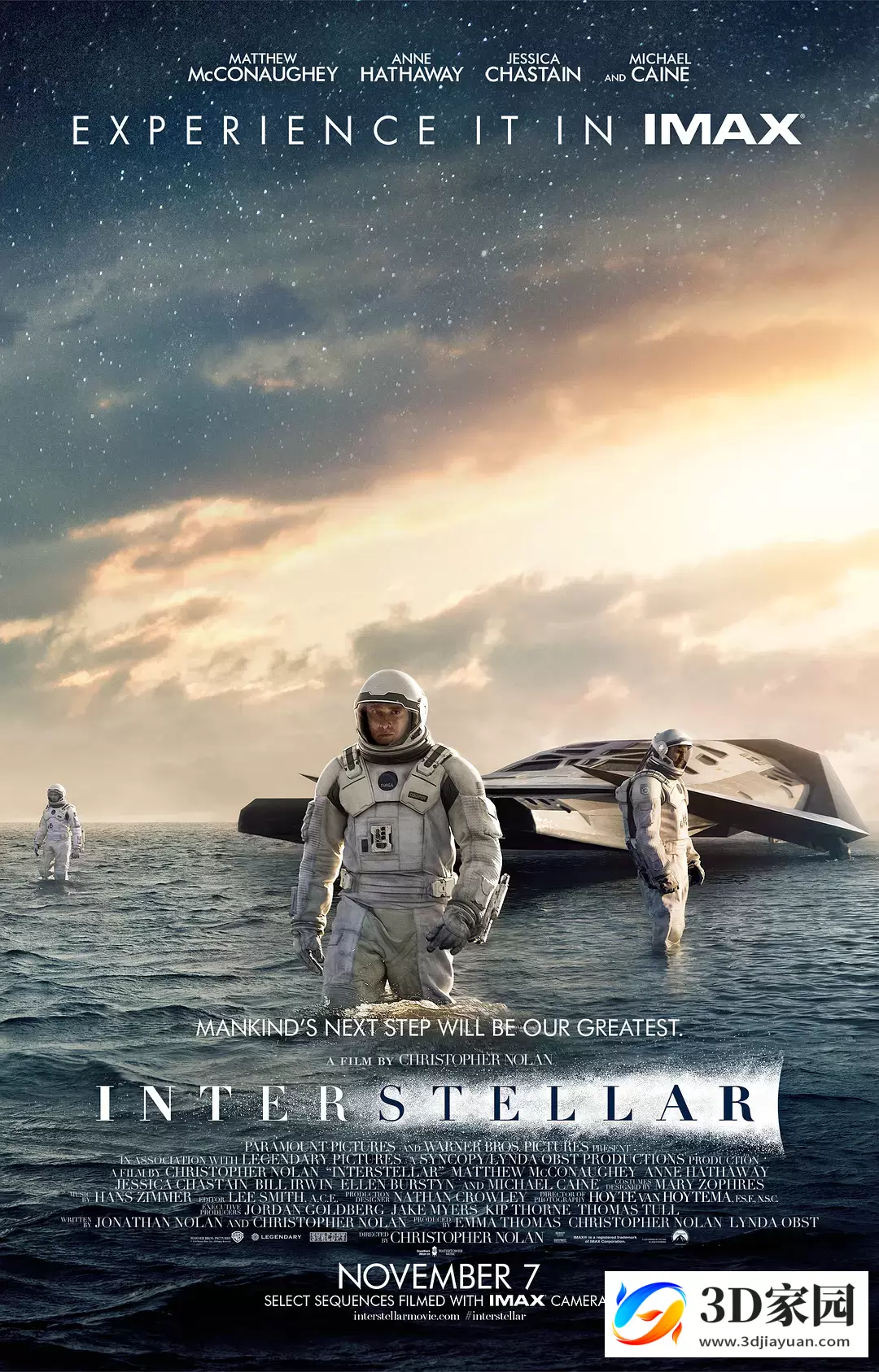 3D电影《星际穿越3D》左右分屏格式 4K高清 网盘下载3D电影 中文字幕-3D家园