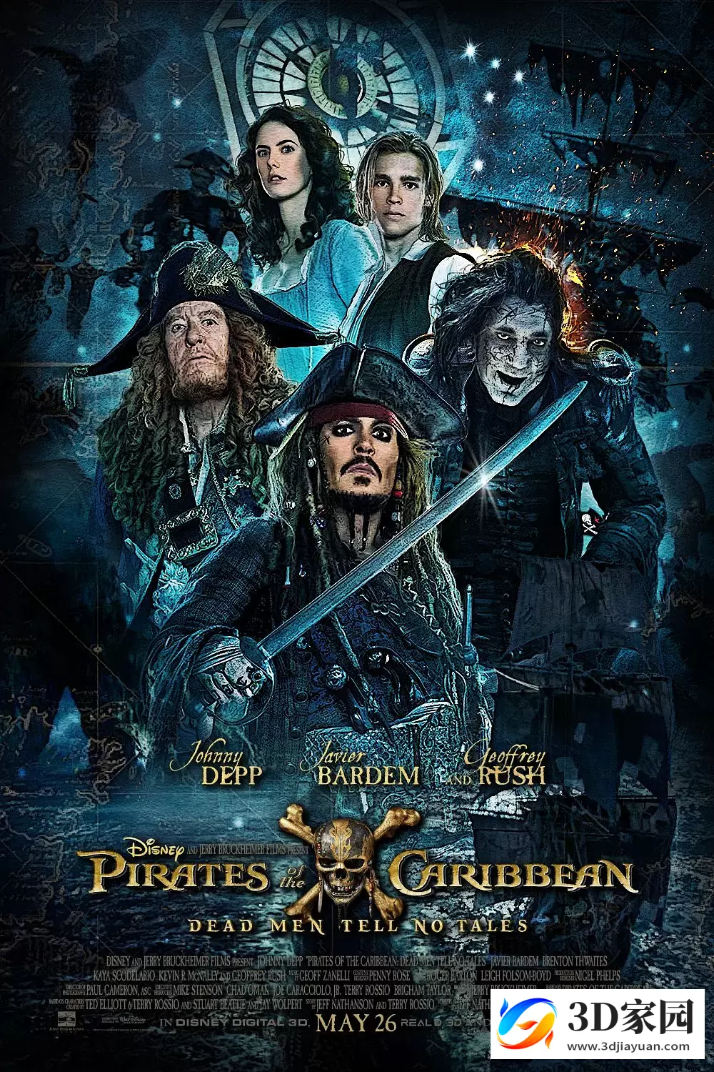 3D电影《加勒比海盗5：死无对证3D》左右格式3D版 高清蓝光原盘MKV 网盘迅雷BT下载-3D家园