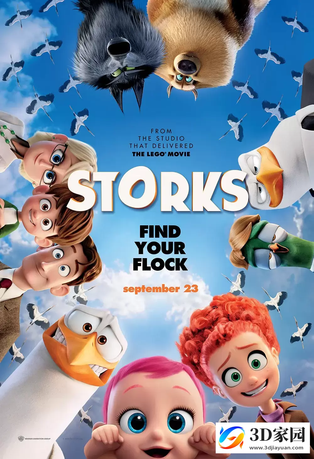 3D动画片《逗鸟外传:萌宝满天飞》3D 左右格式 高清 3DStorks 网盘 下载-3D家园