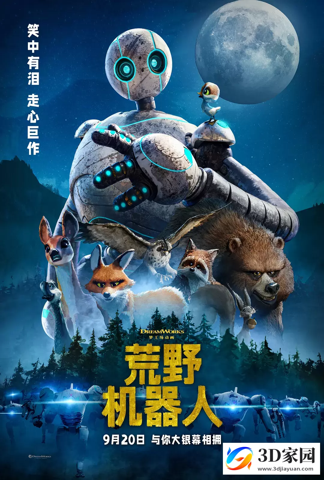 3D电影《荒野机器人3D》上下格式 3D动画片VR影视 高清网盘下载-3D家园